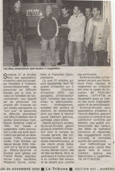 La Tribune Synernat Envibat